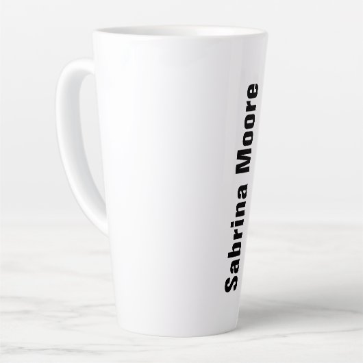 Moderne minimalistische Plain Professional Latte Mok (Linkerhoek)