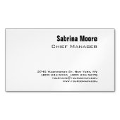 Moderne minimalistische Plain Professional Magnetisch Visitekaartje (Voorkant)
