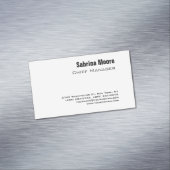 Moderne minimalistische Plain Professional Magnetisch Visitekaartje (Voorbeeld)