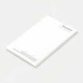 Moderne minimalistische Plain Professional Post-it® Notes (Schuin)