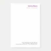 Moderne minimalistische Plain Professional Post-it® Notes (Voorkant)