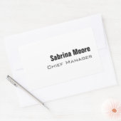 Moderne minimalistische Plain Professional Rechthoekige Sticker (Envelop)