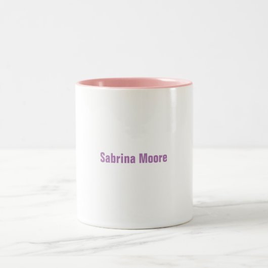 Moderne minimalistische Plain Professional Tweekleurige Koffiemok (Center)