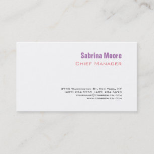 Moderne minimalistische Plain Professional Visitekaartje