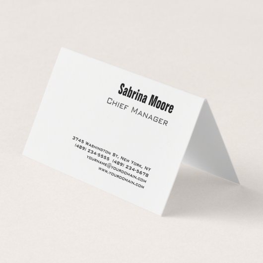 Moderne minimalistische Plain Professional Visitekaartje (Voorkant)
