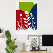 Moderne minimalistische Plant print (Thuiskantoor)