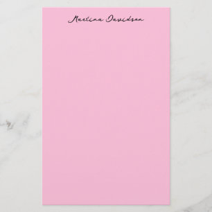 Moderne minimalistische platte roze creatieve kall briefpapier