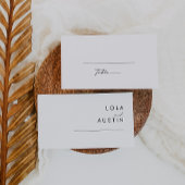 Moderne minimalistische platte trouwplaatskaart plaatskaartje