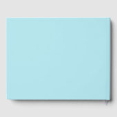 Moderne Minimalistische Poederblauwe Trouw Gastenboek (Achterkant)