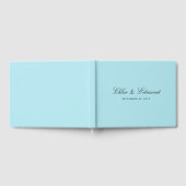 Moderne Minimalistische Poederblauwe Trouw Gastenboek (Volledig)