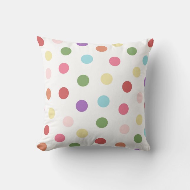 Moderne minimalistische Polka Dot Sierkussen (Voorkant)