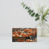 Moderne minimalistische pompoen boerderij professi visitekaartje (Staand voorkant)