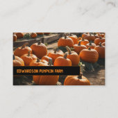 Moderne minimalistische pompoen boerderij professi visitekaartje (Voorkant)