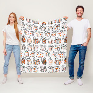 Moderne Minimalistische Pompoen – Oranje Abstract Fleece Deken
