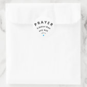 Moderne, minimalistische PRAYER BETER DAN WIFI Cus Ronde Sticker (Tas)