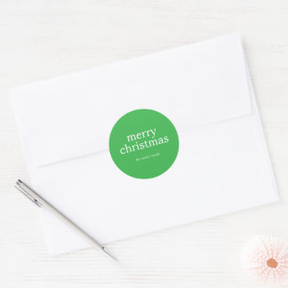 Moderne Minimalistische Prettig Kerstfeest Eenvoud Ronde Sticker