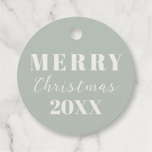 Moderne Minimalistische Prettig Kerstmis Zachte Gr Bedankjes Labels