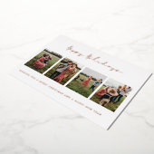 Moderne Minimalistische Prettige Feestdagen 4 Foto (Gedraaid)