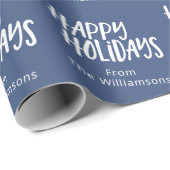 Moderne minimalistische Prettige feestdagen eenvou Cadeaupapier (Rol Hoek)