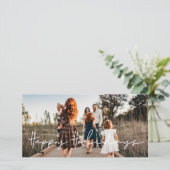 Moderne Minimalistische Prettige Feestdagen Famili Feestdagenkaart (Staand voorkant)