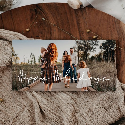 Moderne Minimalistische Prettige Feestdagen Famili Feestdagenkaart