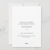 Moderne minimalistische prettige feestdagen feestdagenkaart (Achterkant)