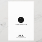 Moderne minimalistische prijslijst voor bedrijven flyer (Achterkant)