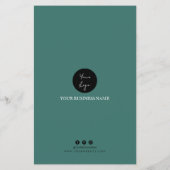 Moderne minimalistische prijslijst voor bedrijven flyer (Achterkant)