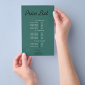 Moderne minimalistische prijslijst voor bedrijven flyer (Hand)