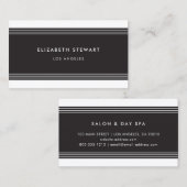 Moderne, minimalistische Professional Black en Whi Visitekaartje (Voorkant / Achterkant)