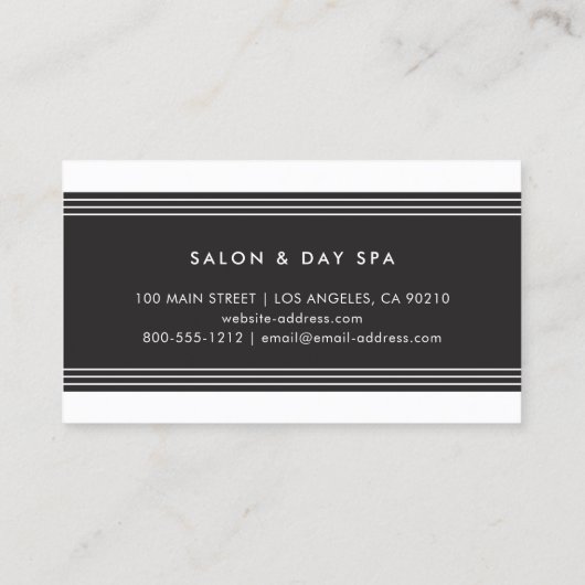 Moderne, minimalistische Professional Black en Whi Visitekaartje (Achterkant)