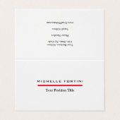 Moderne, minimalistische professional gevouwen visitekaartje (Buitenkant ongevouwen)