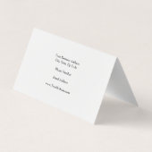 Moderne, minimalistische professional gevouwen visitekaartje (Achterkant)