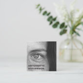 Moderne minimalistische professional vierkante visitekaartje (Staand voorkant)