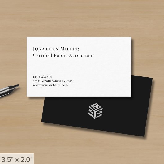 Moderne minimalistische professional visitekaartje