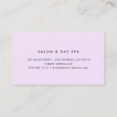 Moderne minimalistische professionele blauw linnen visitekaartje (Achterkant)