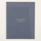 Moderne Minimalistische Professionele Blauwe Linne Planner (Voorkant)