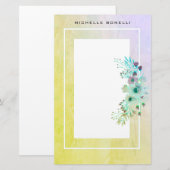 Moderne minimalistische professionele bloem achter briefpapier (Voorkant / Achterkant)