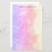 Moderne Minimalistische Professionele Bloemen Briefpapier (Voorkant / Achterkant)