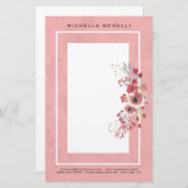 Moderne minimalistische professionele bloemen Femi Briefpapier (Voorkant / Achterkant)