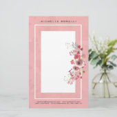 Moderne minimalistische professionele bloemen Femi Briefpapier (Staand voorkant)