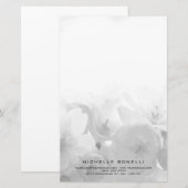 Moderne Minimalistische Professionele Bloemen Vrou Briefpapier (Voorkant / Achterkant)