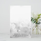 Moderne Minimalistische Professionele Bloemen Vrou Briefpapier (Staand voorkant)