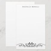 Moderne Minimalistische Professionele Bloempatroon Briefpapier (Voorkant / Achterkant)