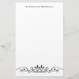 Moderne Minimalistische Professionele Bloempatroon Briefpapier