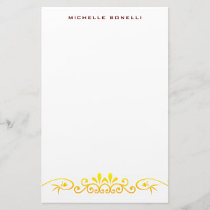 Moderne Minimalistische Professionele Bloempatroon Briefpapier