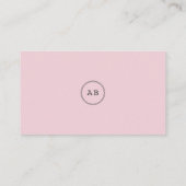 Moderne minimalistische professionele blush roze visitekaartje (Achterkant)