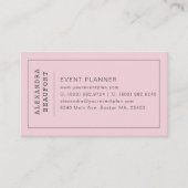 Moderne minimalistische professionele blush roze visitekaartje (Voorkant)