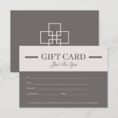 Moderne minimalistische professionele cadeaubonnen (Voorkant / Achterkant)