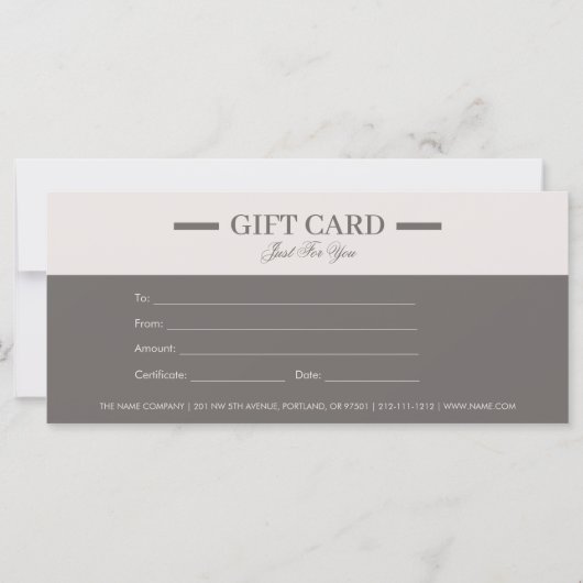 Moderne minimalistische professionele cadeaubonnen (Voorkant)